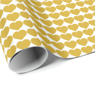 Goldenes Jubiläum Gold Hearts Geschenkpapier