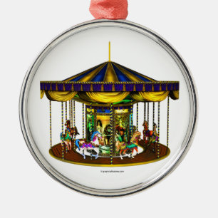 Goldenes Karussell Ornament Aus Metall