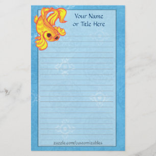 Goldenes Koi Briefpapier