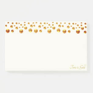 Goldenes Konfetti auf Elfenbein Post-it Klebezettel