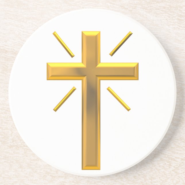 Goldenes Kreuz 4 Getränkeuntersetzer (Vorne)
