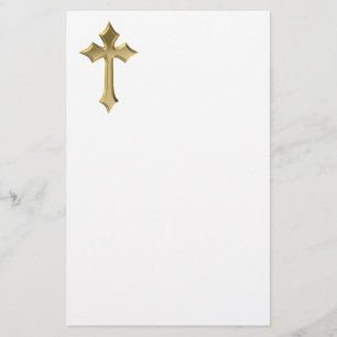 Goldenes Kreuz Briefpapier