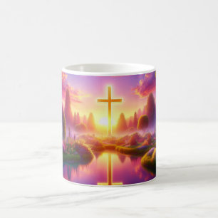 Goldenes Kreuz im Himmlischen Paradies Kaffeetasse