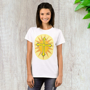 Goldenes Kreuz T-Shirt