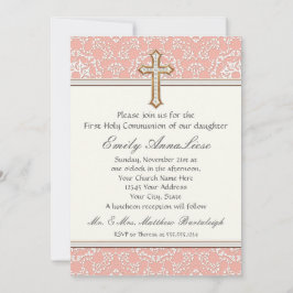 Goldenes Kreuzmädchen Einladung