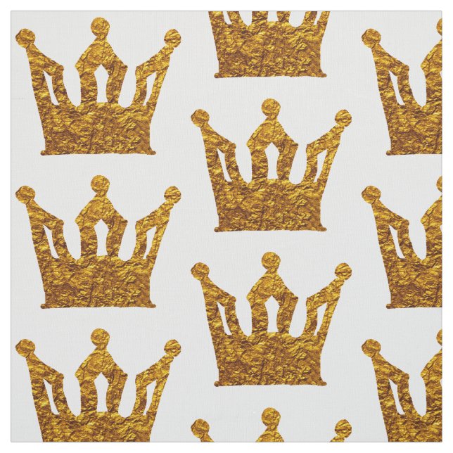 Goldenes Kronen-Gewebe Stoff (Muster)