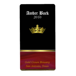 Goldenes Kronen-Zuhause gemacht Bier-Aufkleber