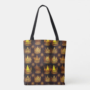 Goldenes Kronenmuster Tasche