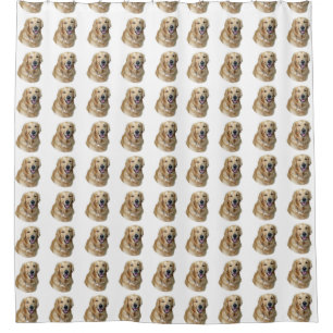 Goldenes Labrador-Hundemuster Duschvorhang