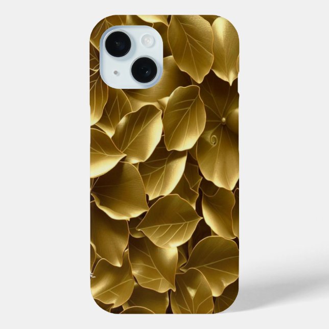 Goldenes Leaf Case-Mate iPhone Hülle (Rückseite)