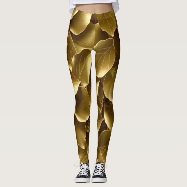 Goldenes Leaf Leggings (Vorderseite)