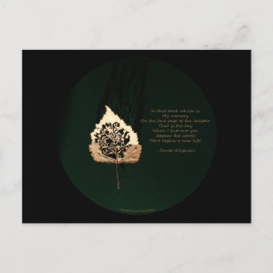 Goldenes Leaf Postkarte