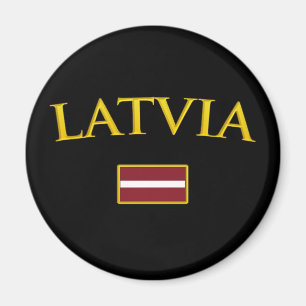 Goldenes Lettland Magnet