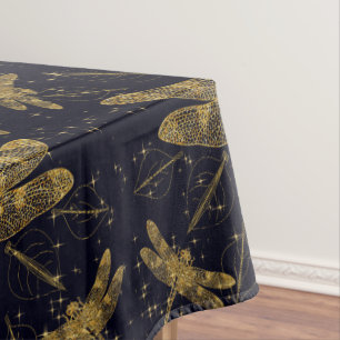 Goldenes Libellenmuster - leicht Tischdecke