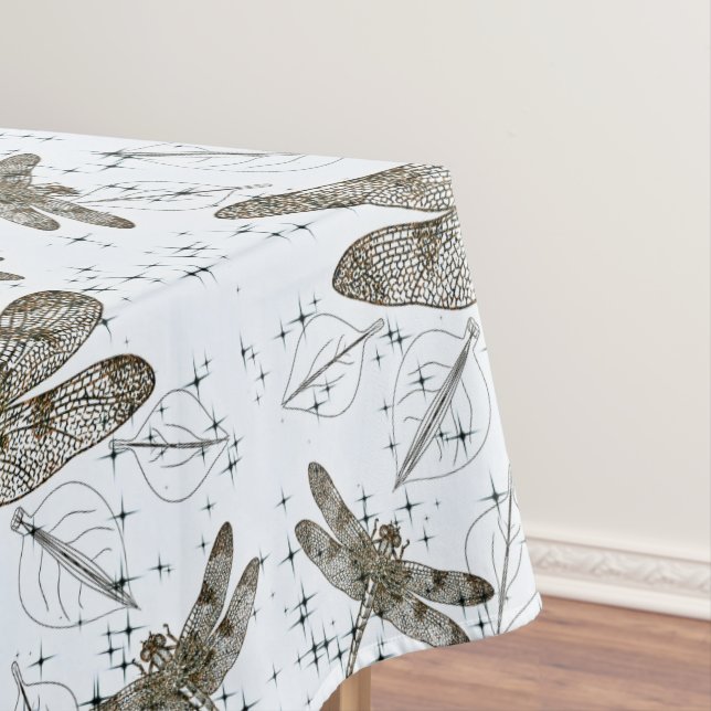 Goldenes Libellenmuster - leicht Tischdecke (Beispiel)