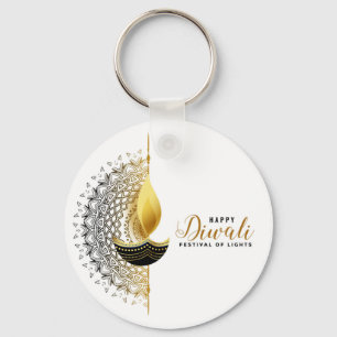 Goldenes Licht: Ein Diwali-Segen Schlüsselanhänger