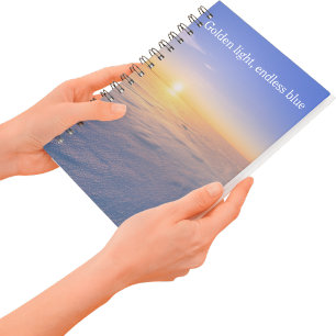 Goldenes Licht Endloses Blau Schneebedeckt Notizbuch