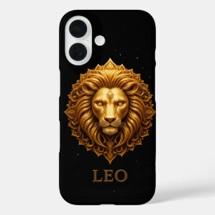 Goldenes Löwensymbol, das Stärke darstellt, Zodiac iPhone 16 Hülle