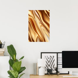Goldenes Luxus-Muster mit metallischem Glanz Poster