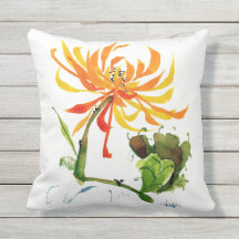 Goldenes Mama-Chinese-Bürsten-Aquarell-Kissen im
