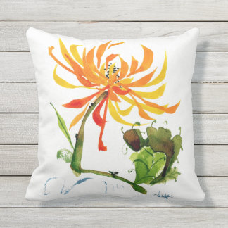 Goldenes Mama-Chinese-Bürsten-Aquarell-Kissen im Kissen