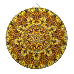 Goldenes Mandala Antikes abstraktes Design-63495 Dartscheibe
