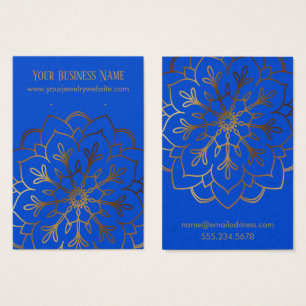 Goldenes Mandala & Royalblauer Ohrringhaken Displa
