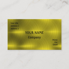 Goldenes Metall Visitenkarte