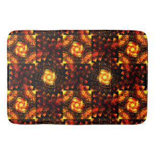 Goldenes modernes Boho-elegantes abstraktes Kunstm Badematte