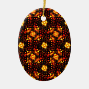 Goldenes modernes Boho-elegantes abstraktes Kunstm Keramik Ornament