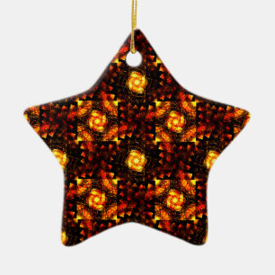 Goldenes modernes Boho-elegantes abstraktes Kunstm Keramik Ornament