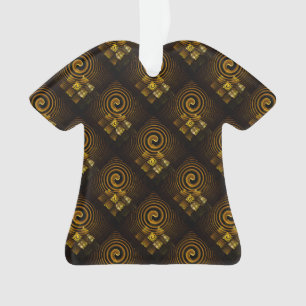 Goldenes modernes Boho-elegantes abstraktes Kunstm Ornament