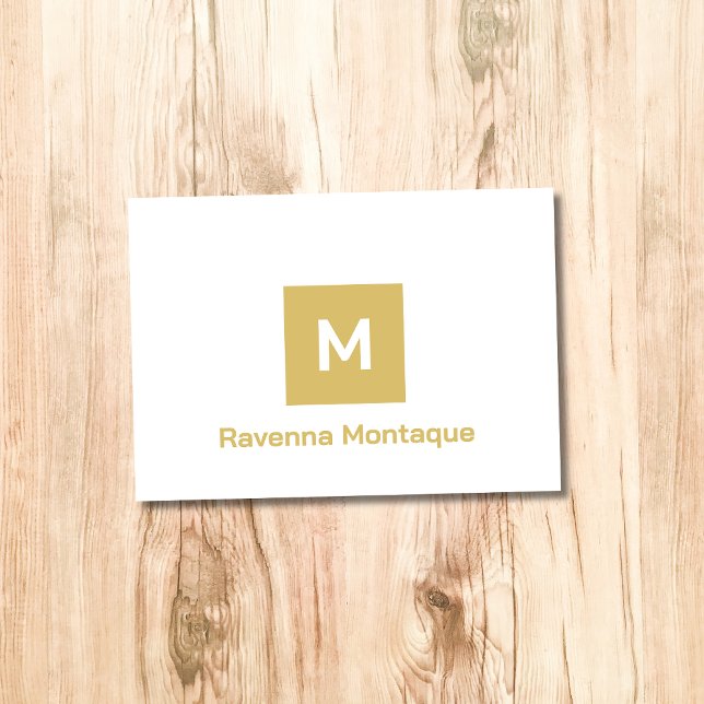 Goldenes modernes Monogramm personalisierter Name  (Von Creator hochgeladen)