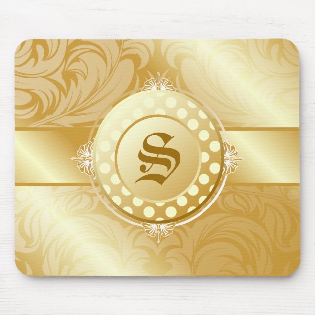 goldenes Monogramm des Zucker311-superfine Mousepad (Vorne)