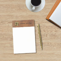 Goldenes Monogramm Echtes Leder Aussehen Elegant