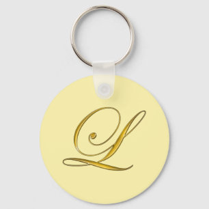 Goldenes Monogramm L angepasst Schlüsselanhänger