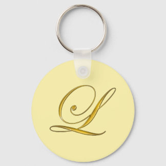 Goldenes Monogramm L angepasst Schlüsselanhänger