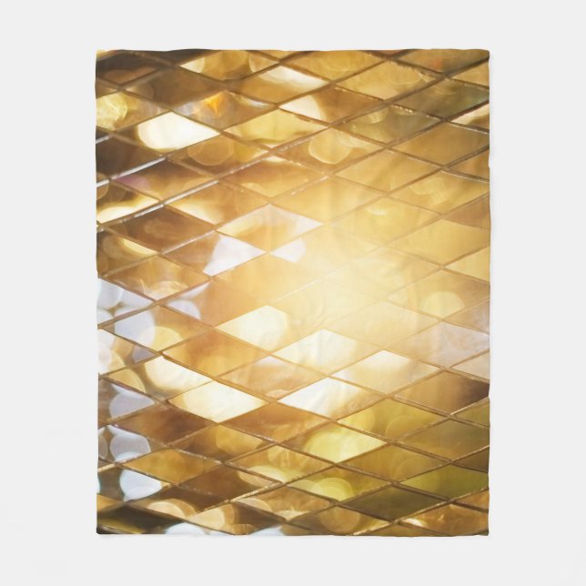 Goldenes Mosaik: Glass-Effekt. Fleecedecke (Vorderseite)
