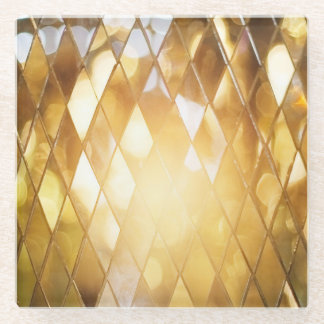 Goldenes Mosaik: Glass-Effekt. Glasuntersetzer