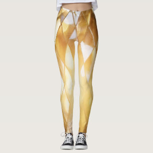 Goldenes Mosaik: Glass-Effekt. Leggings