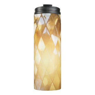 Goldenes Mosaik: Glass-Effekt. Thermosbecher