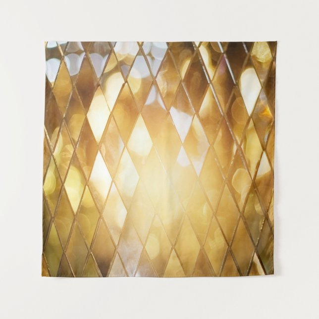 Goldenes Mosaik: Glass-Effekt. Wandteppich (Vorderseite)