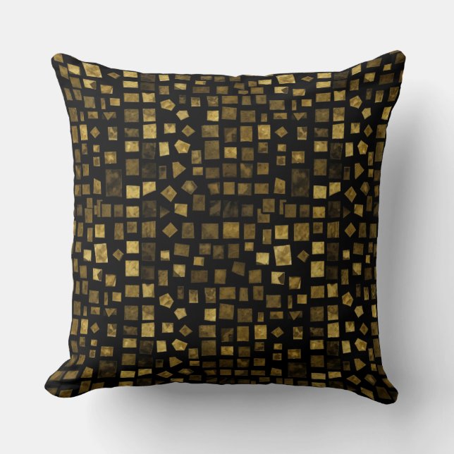 Goldenes Mosaik von Natasha Us Kissen (Vorderseite)