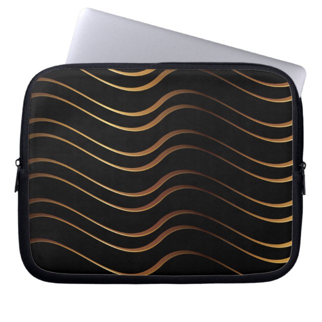 Goldenes Muster 4 Laptopschutzhülle (Vorderseite)