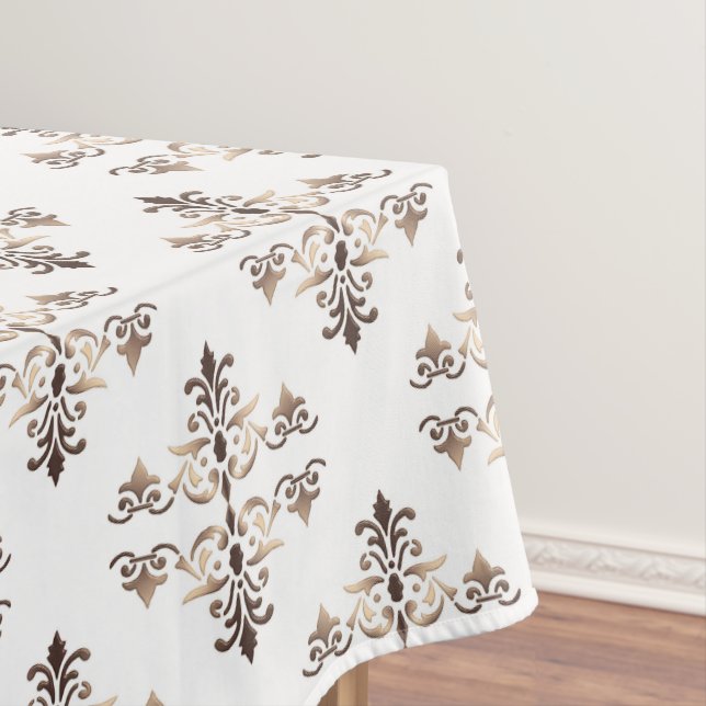 goldenes Muster des Damastes Tischdecke (Beispiel)