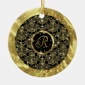 Goldenes Muster und Glitzern-kundenspezifische Ers Keramik Ornament