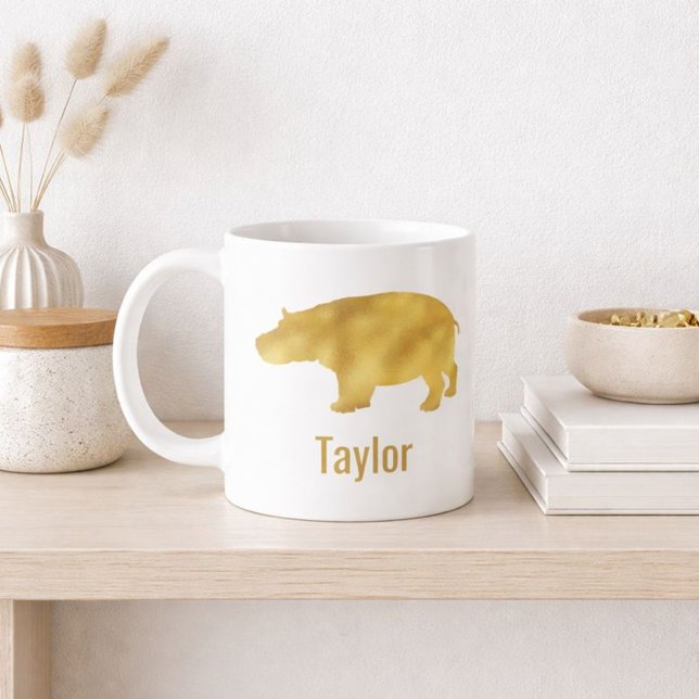 Goldenes Nilpferd Name Kaffeetasse (Von Creator hochgeladen)