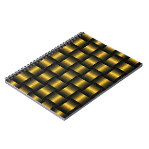 Goldenes Notebookgoldengitter Notizblock
