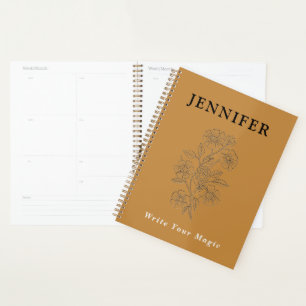 Goldenes Notizbuch mit individuellem Namen – Luxur Planer