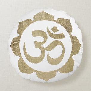 Goldenes Ohm Rundes Kissen